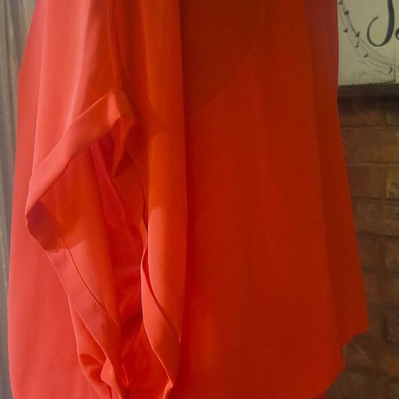 Coral Dolman Sleeved Blouse with Set on Waist - Size M - Picture 7 of 7